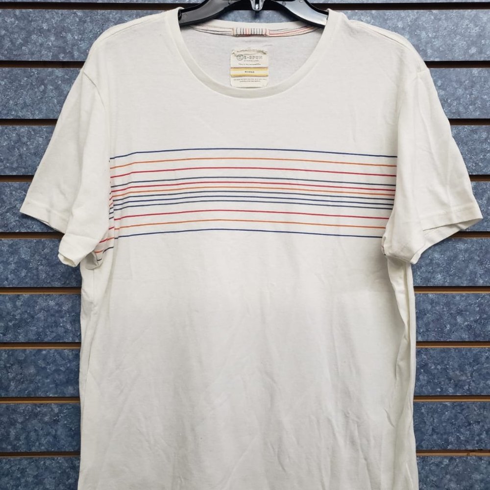 Marine Layer Mens Re-Spun Stripe Graphic Tee